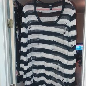 Torrid Top Black Strip